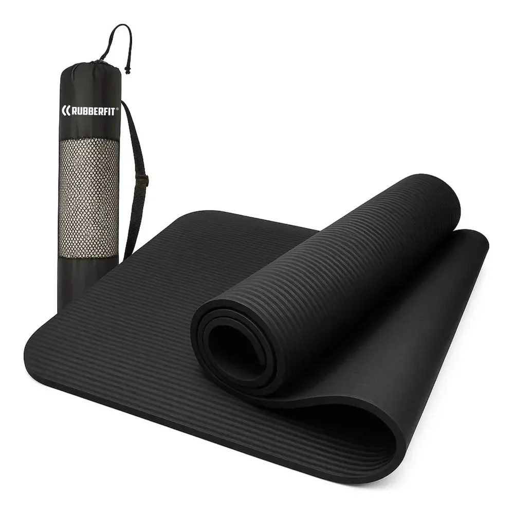 Colchonete Tapete Yoga Pilates Ginástica Grosso 10mm Premium Cor Preto