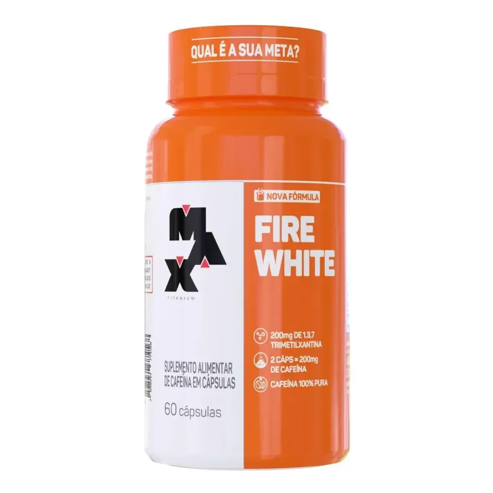 Termogenico Fire White 60 Cáps - Max Titanium Sem Sabor
