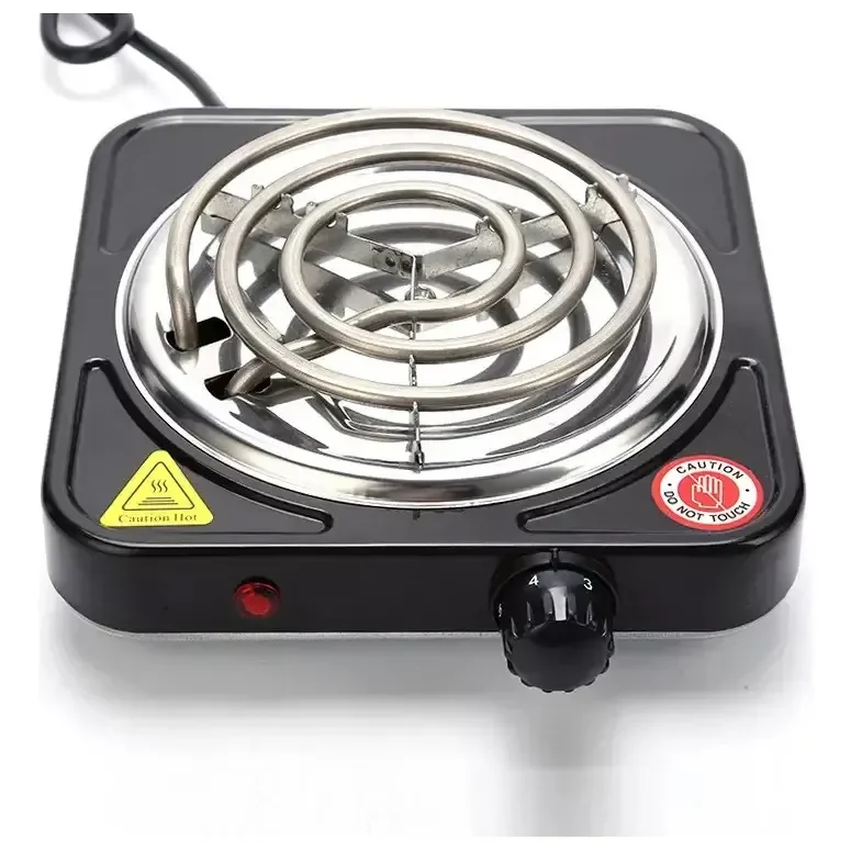 Fogão Cooktop Elétrico Fogareiro 1 Boca 1.000 Watts Branco Vermelho 127v
