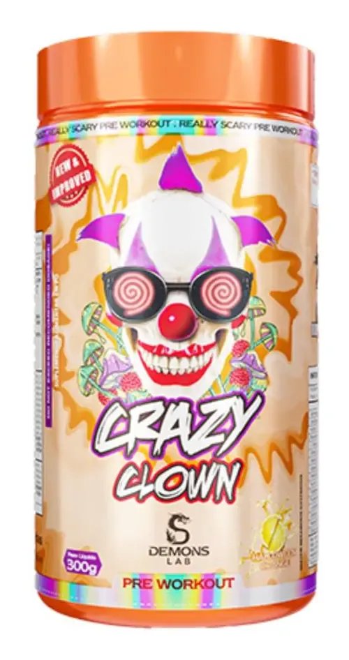 Pré Treino Crazy Clown 300g Demons Lab Sabor Orange Laranja