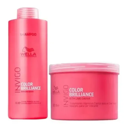 Wella Color Brilliance Shampoo 1l + Máscara 500ml