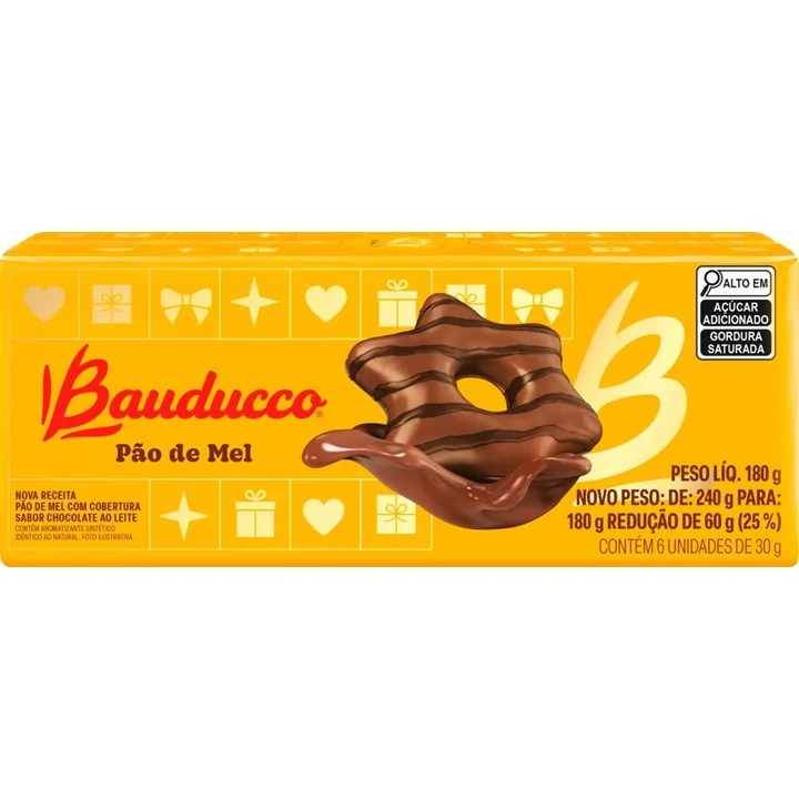 Pão de Mel Bauducco Com 6 Unidades De 30g