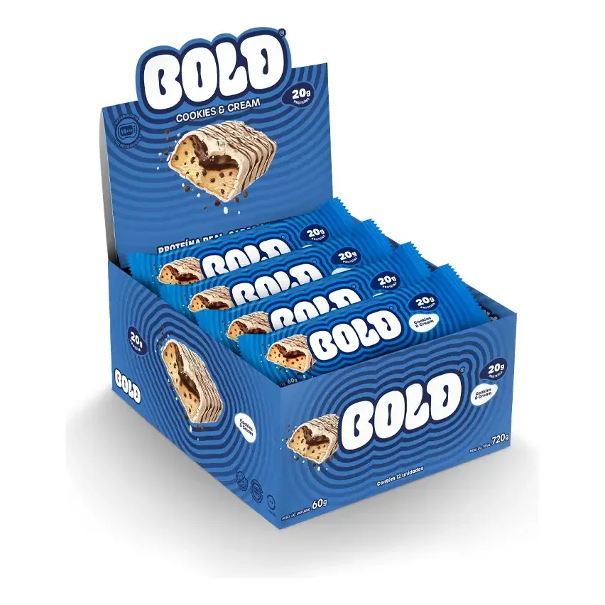 Barra De Proteína Bold Cookies & Cream - 12 Unid.