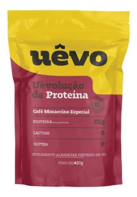 Proteína Uêvo 420g - Sabor Café - Suplemento Proteico Café Mocaccino