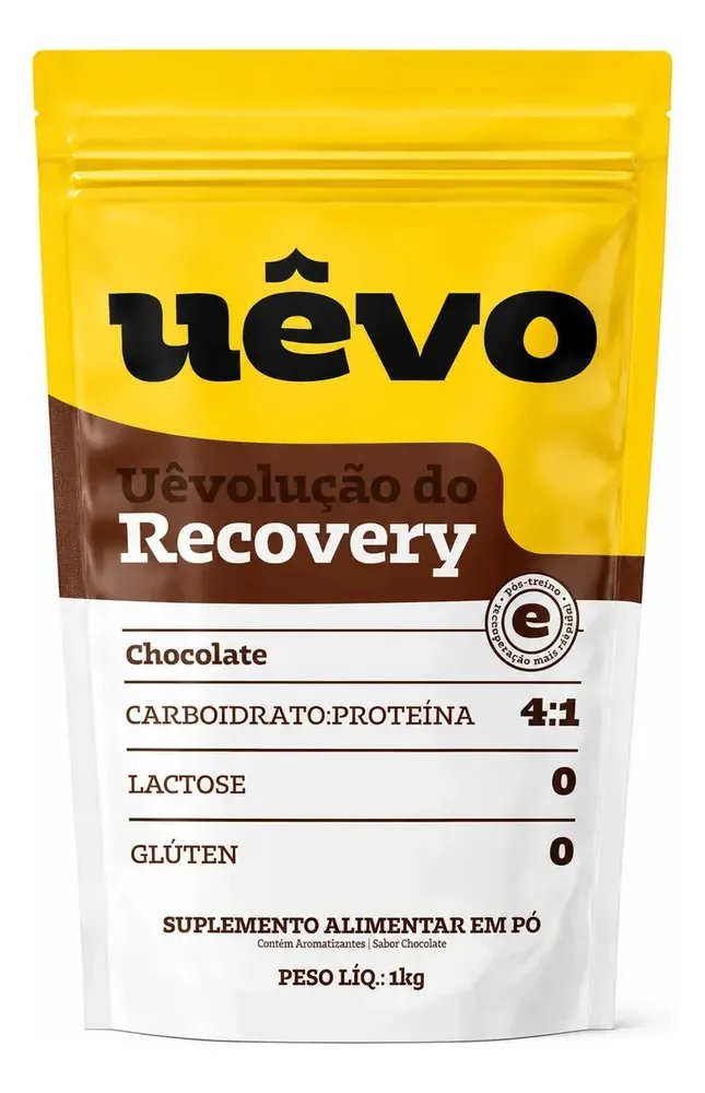Proteína Uêvo Recovery 4:1 Chocolate 1kg Suplemento Proteico Chocolate