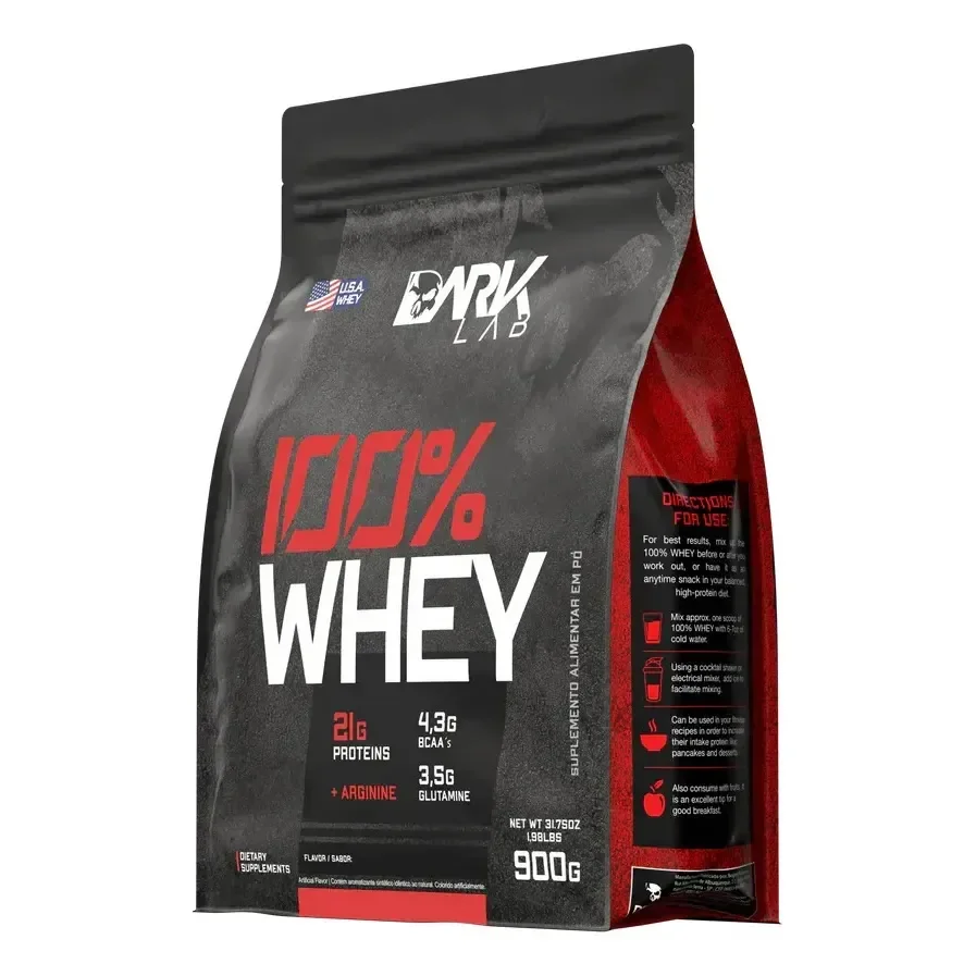 Whey 100% Refil 900g Cappuccino Dark Lab Cappuccino