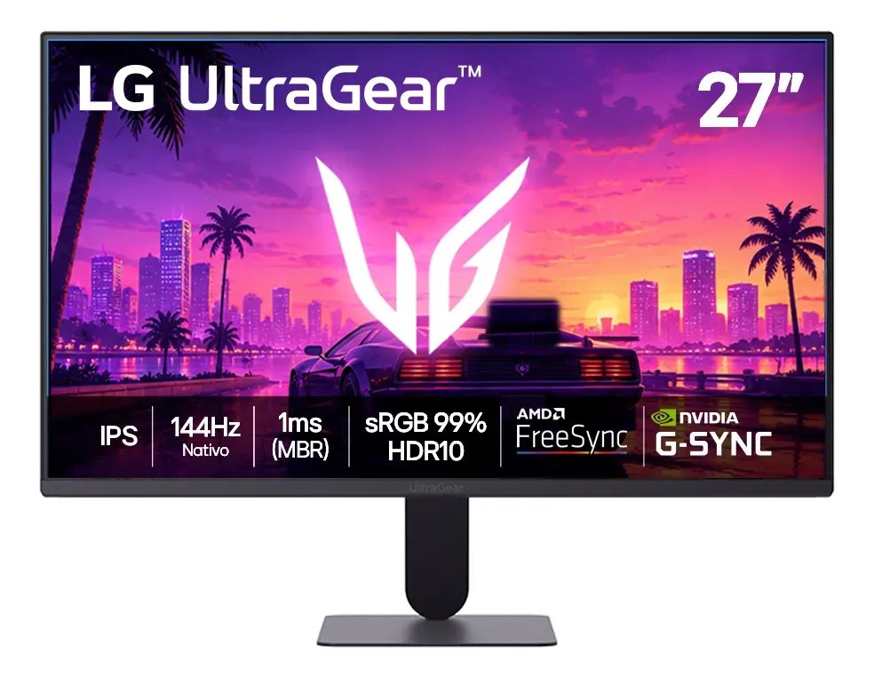 Monitor LG Ultragear 27 , 144hz, 1ms(mbr), Preto - 27g411b Preto 127/220v
