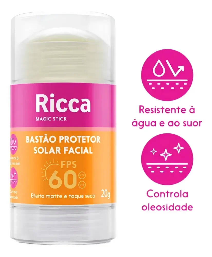 Bastão Facial Protetor Solar Fps60 Ricca