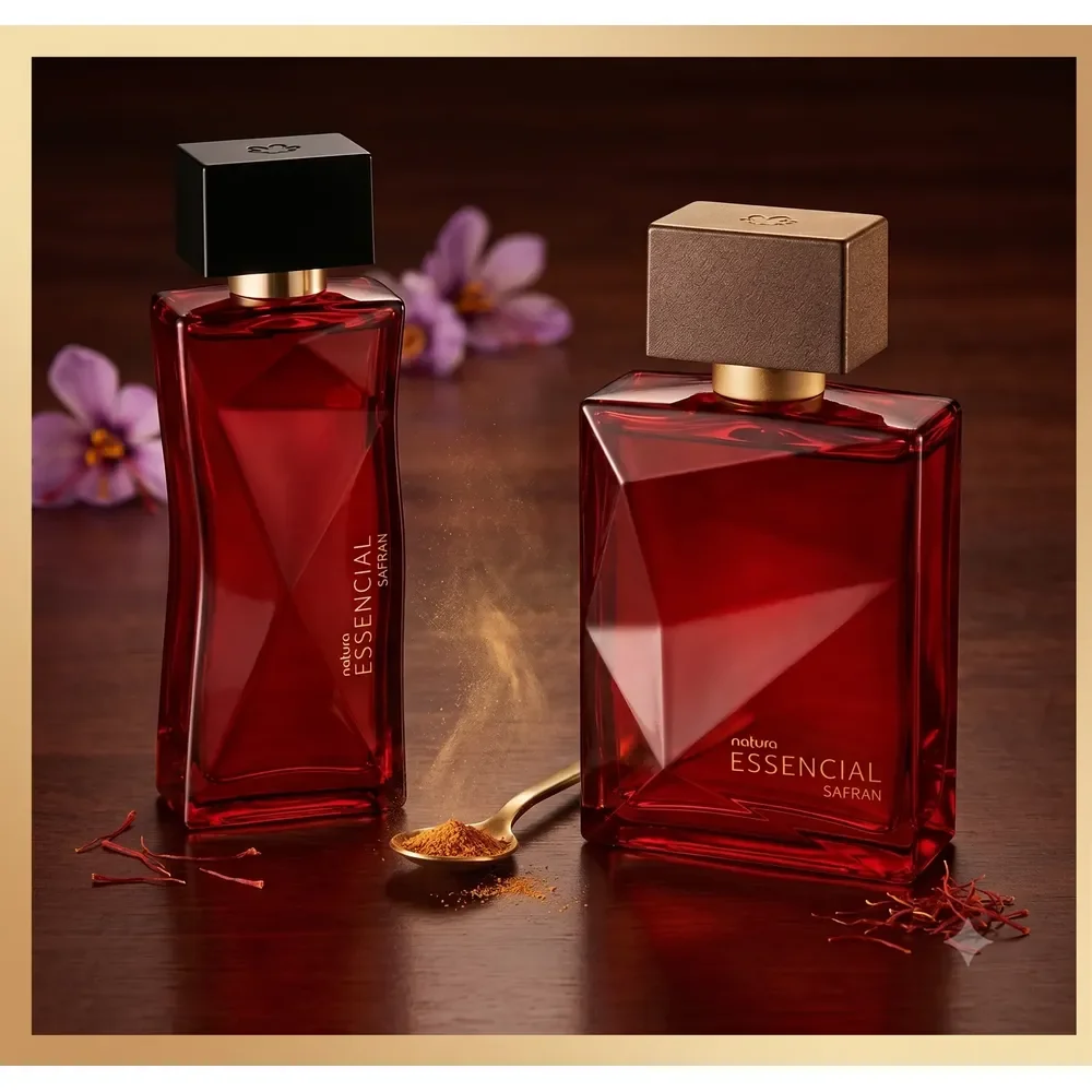 Kit Presente Essencial Safran: Deo Parfum Safran Feminino 100ml + Deo Parfum Safran Masculino 100ml