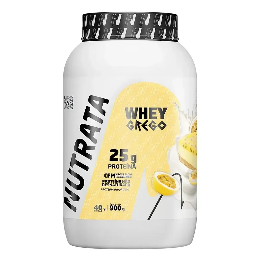 Whey Grego 3w Pote 900g Mousse De Maracujá Nutrata