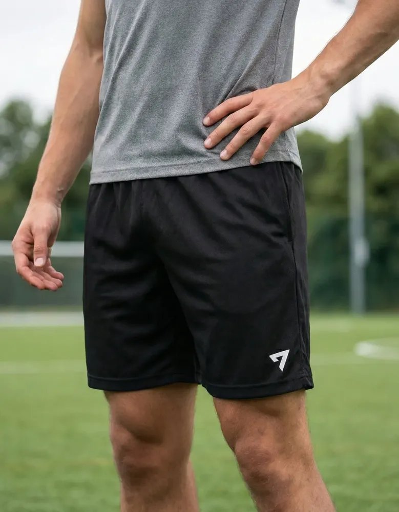 Short Academia Bermuda Futebol Dry Masculino Seven Line Preto Gg