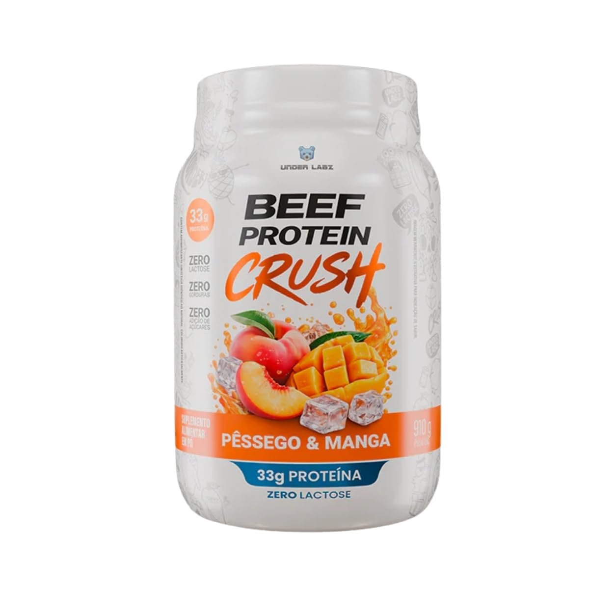 Beef Protein Crush (910g) Under Labz Sabor:Pêssego + Manga