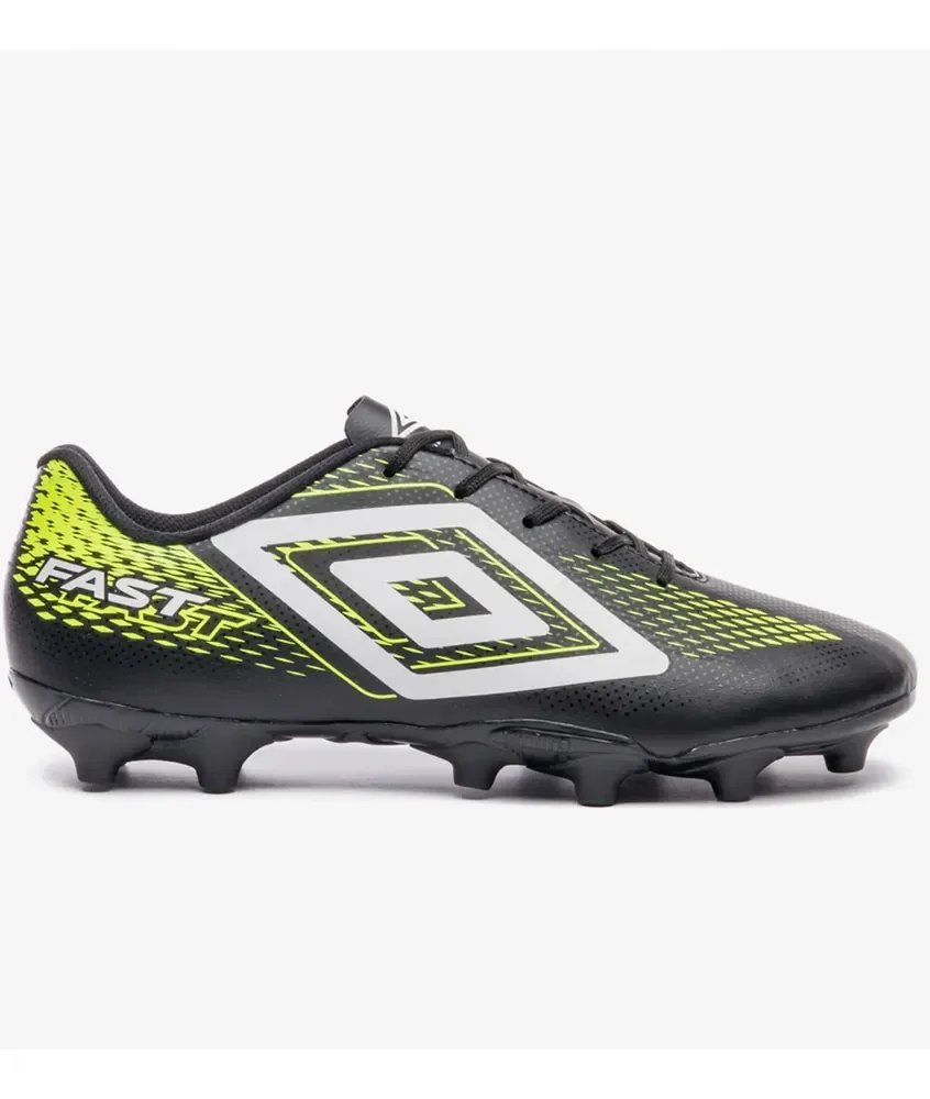 Chuteira Umbro Campo Futebol Adulto Fast Ii Preto/limao/branco 40