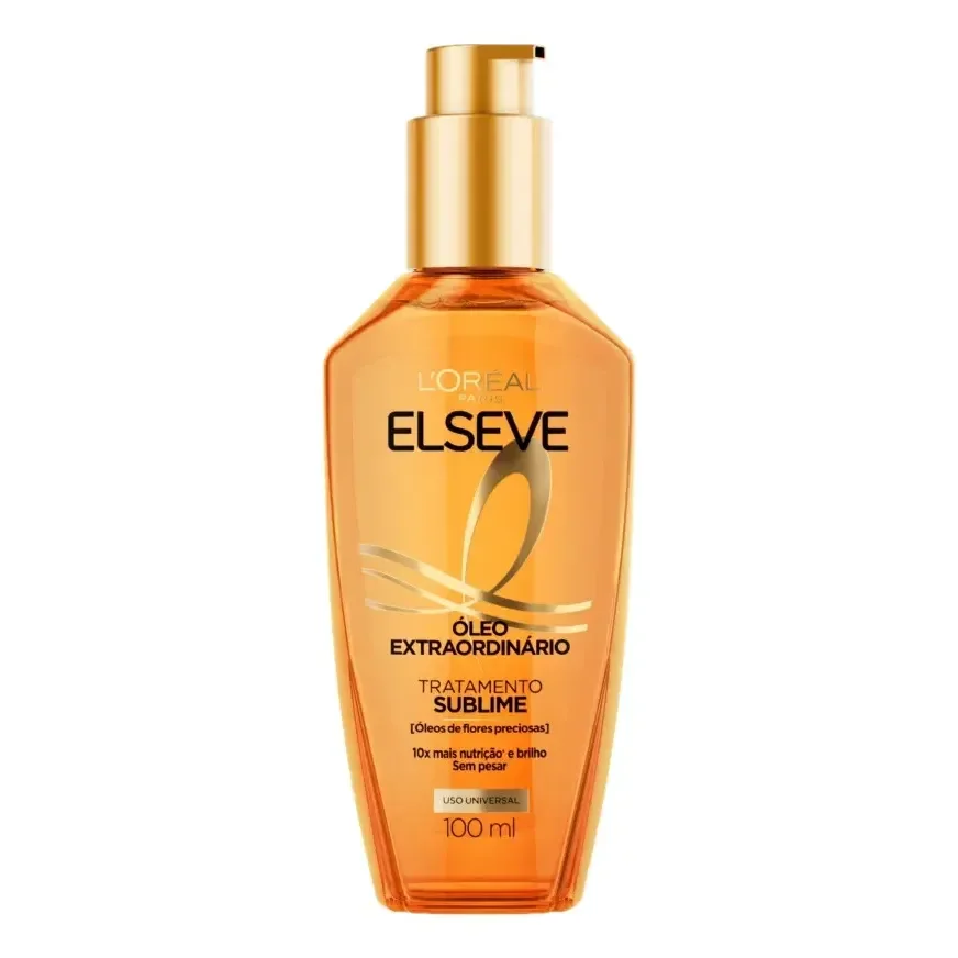L'oréal Paris Elseve Óleo Extraordinário 100ml - Leave In Anti Frizz Protetor Térmico Tratamento Reconstrutor Para Todos Os Tipos De Cabelo
