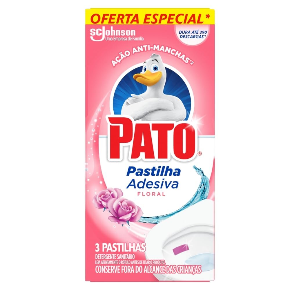 Pato Pastilha Adesiva Floral C/ 3un Com 20% , Pato