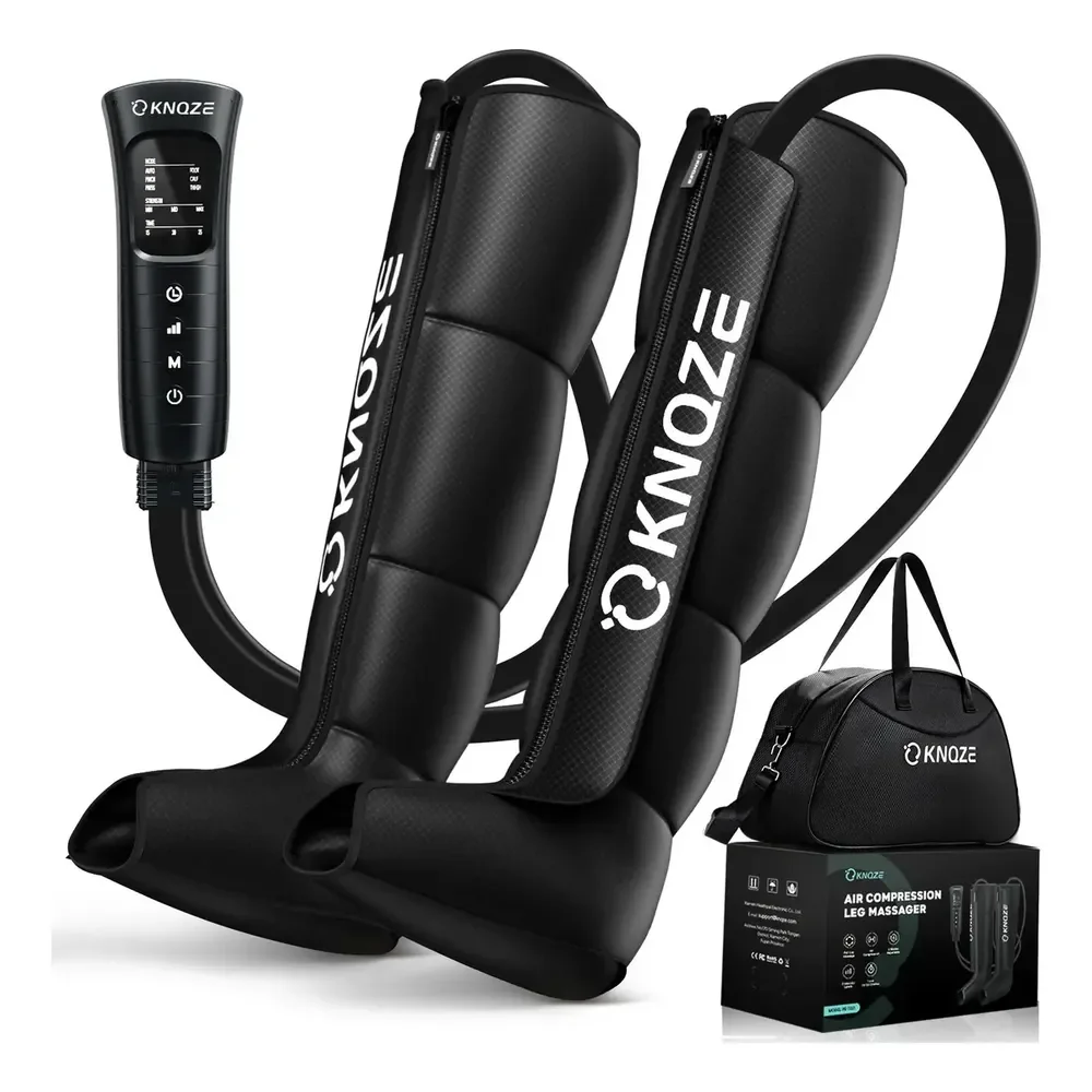 Massageador Eletrico Portatil Massagem Ar Compressao Massageador Para Os Pes Compressao Pernas Inteligente 6 Modos 6 Int 127/220v Preto