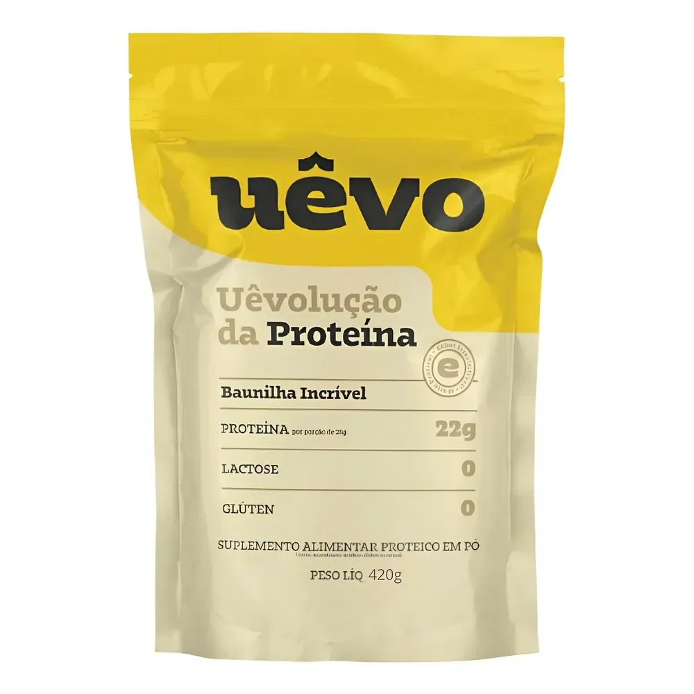 Proteína Uêvo 420g - Sabor Baunilha - Suplemento Proteico