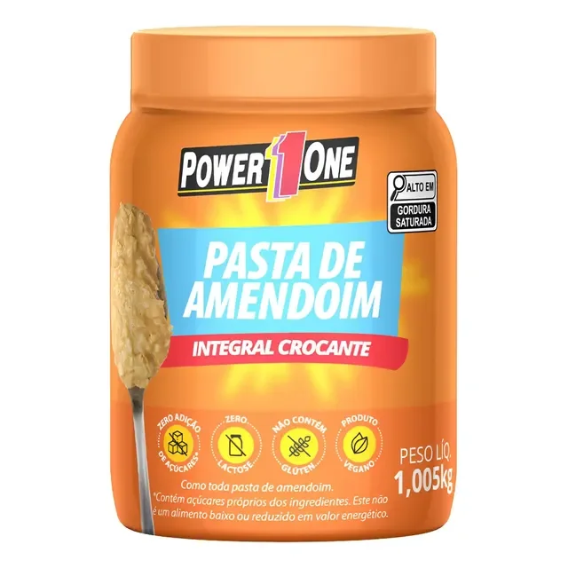 Pasta De Amendoim Power One 1kg Integral Natural