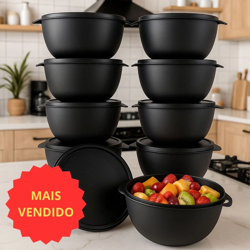 Kit Potes Plásticos 10 unidades BOWL Marmitas