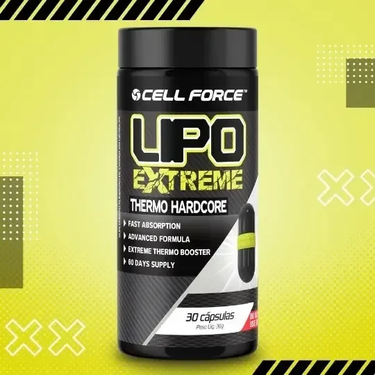 Termogênico Nutricional Lipo Extreme Cell Force 30 Cápsulas Sem Sabor
