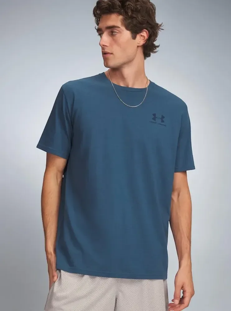 Camiseta Masculina Treino Under Armour Sportstyle Left Chest Azul P