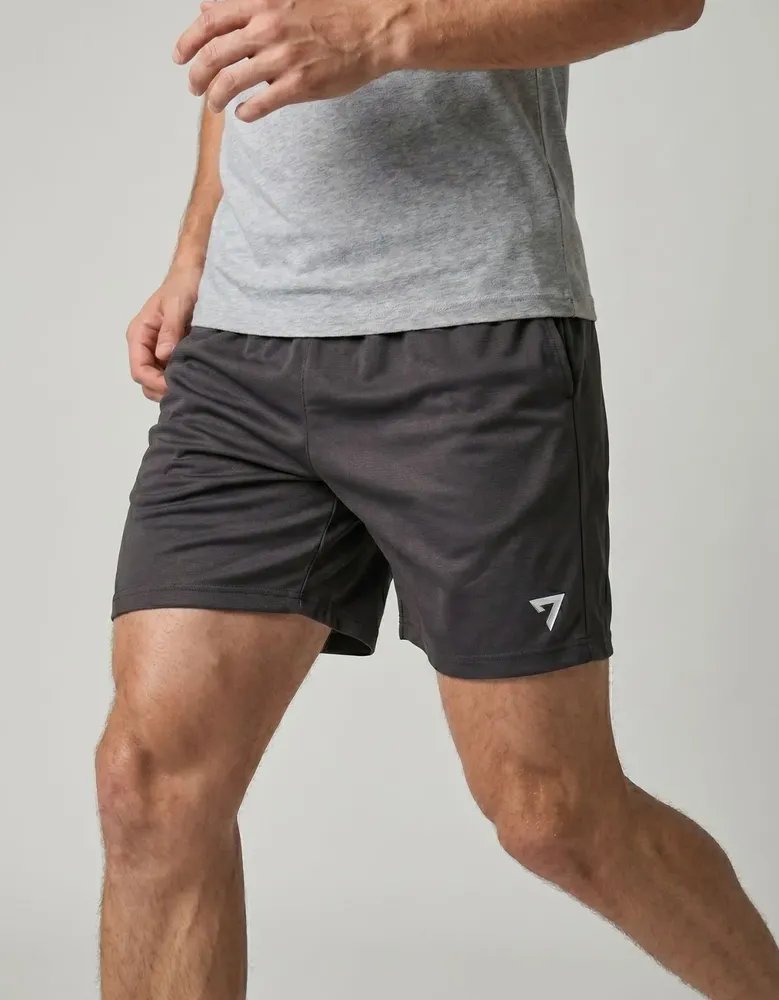 Short Academia Bermuda Futebol Dry Masculino Seven Line Cinza G