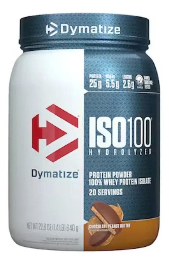 Whey Iso 100% Pote 640g Chocolate Peanut Butter Dymatize Peanut Butter