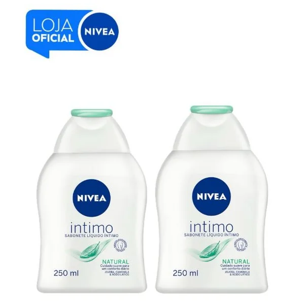 KIT NIVEA Sabonete Líquido Íntimo Natural 250ml - 2 unidades
