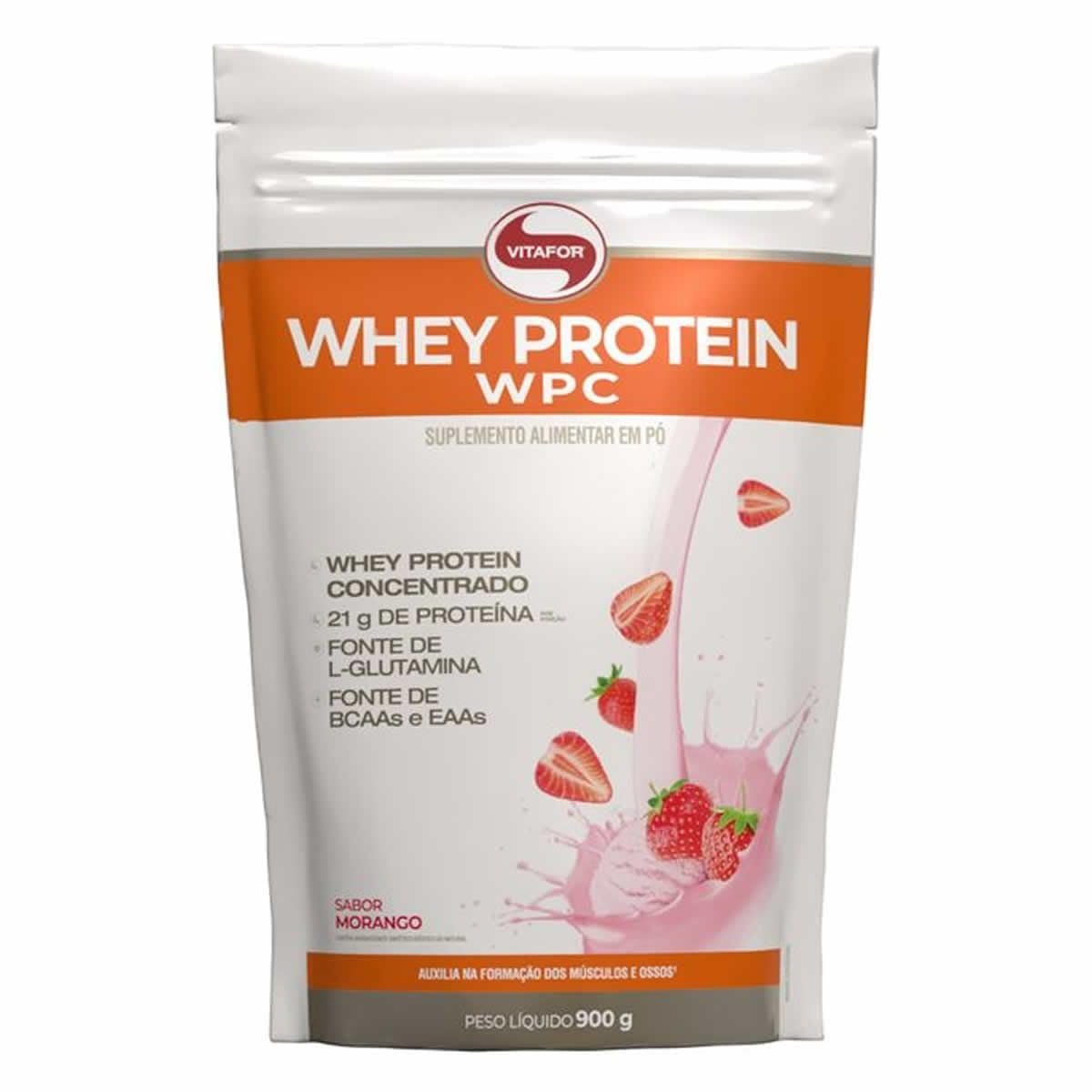Vitafor - Whey Protein WPC - 900g - Morango