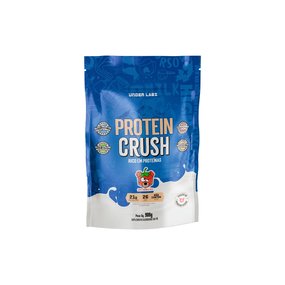 Protein Crush (900g) — Under Labz | 21g Protein per Serving, Incredible Taste (Strawbear Swiss), Low Carb, High Absorption — Hypertrophy Support and Muscle Recovery