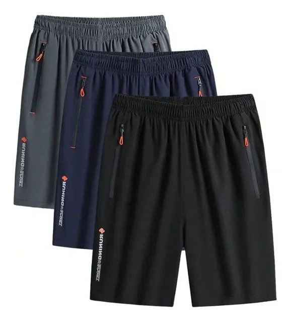 Kit  3 Bermudas Dry Fit De Seda Gelada | Esportivas Premium
