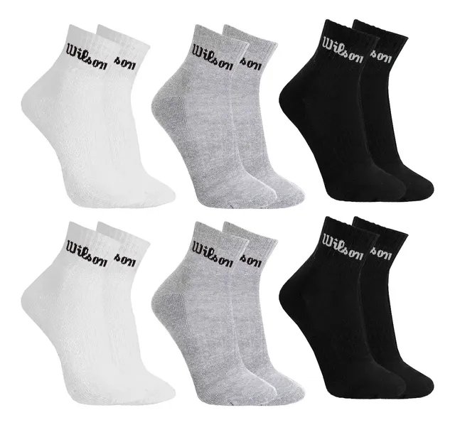 Kit 6 Pares Meias Wilson Cano Médio Masculino Adulto 38-43