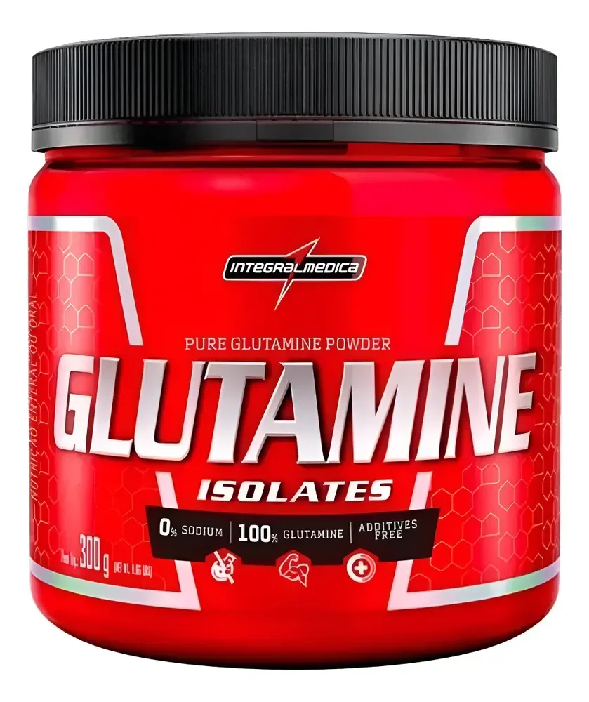 Glutamine Isolates Glutamina 300g - Integralmedica (pote) Sem Sabor