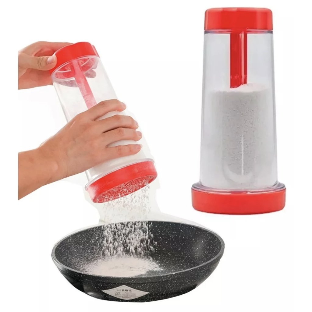 Tapioqueira Prática 2 em 1 Peneira + Armazenador de Tapioca Sem Sujeira na Cozinha Pratico