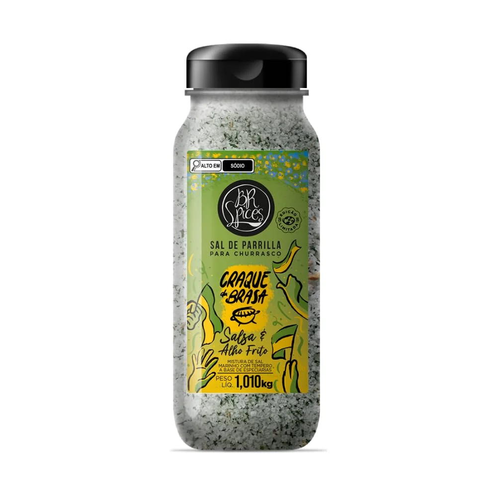 BR Spices Sal de Parilla Craque da Brasa Salsa e Alho Frito 1,01Kg