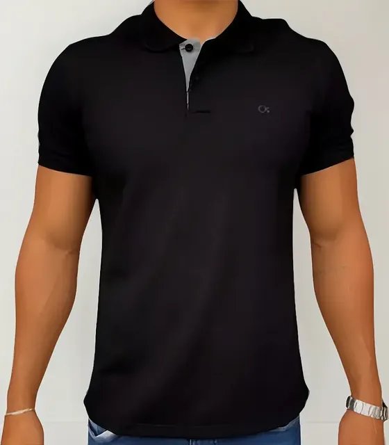 Camiseta Polo Slim Masculina Ogochi Original Camisa Social