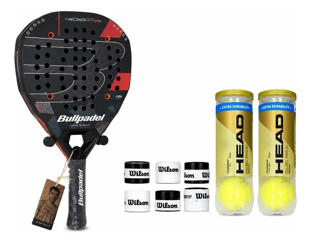 Raquete De Pádel Bullpadel Neuron 02 Edge 2026 + Brindes Preto