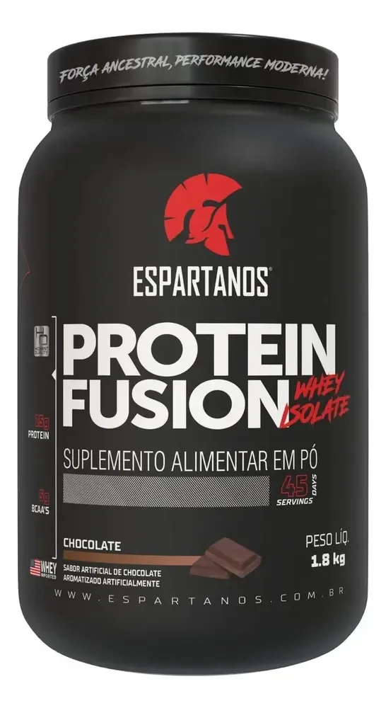 Protein Fusion Whey Isolate 1,8kg - Espartanos Nutrition Sabor Chocolate