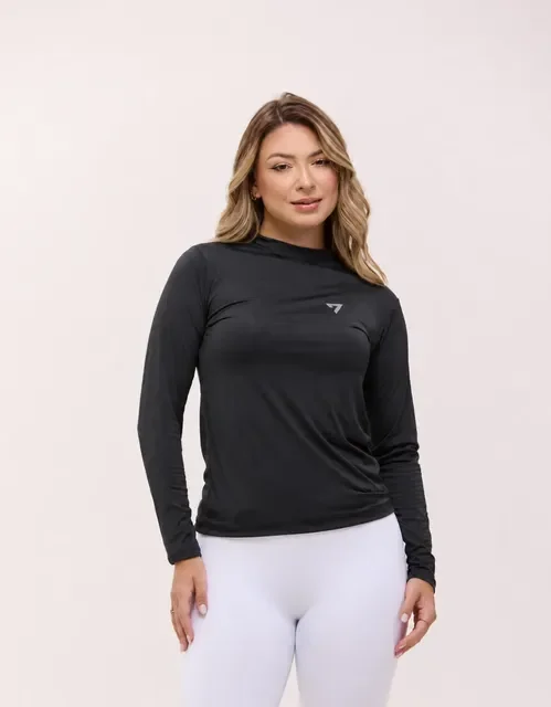 Camiseta Feminina Térmica Manga Longa Proteção Solar Uv