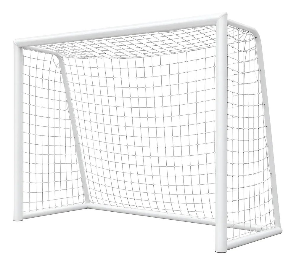 Par Rede Trave Gol Futsal Fio 4mm Futebol De Salão Uv Branco