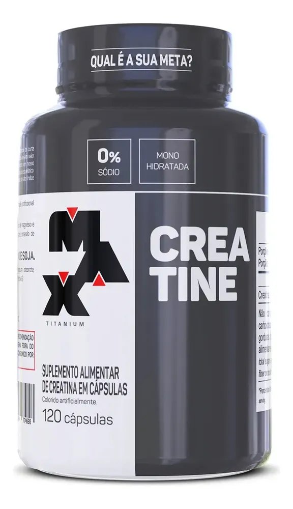 Suplemento Em Cápsulas Max Titanium Creatina Pote 120 Caps