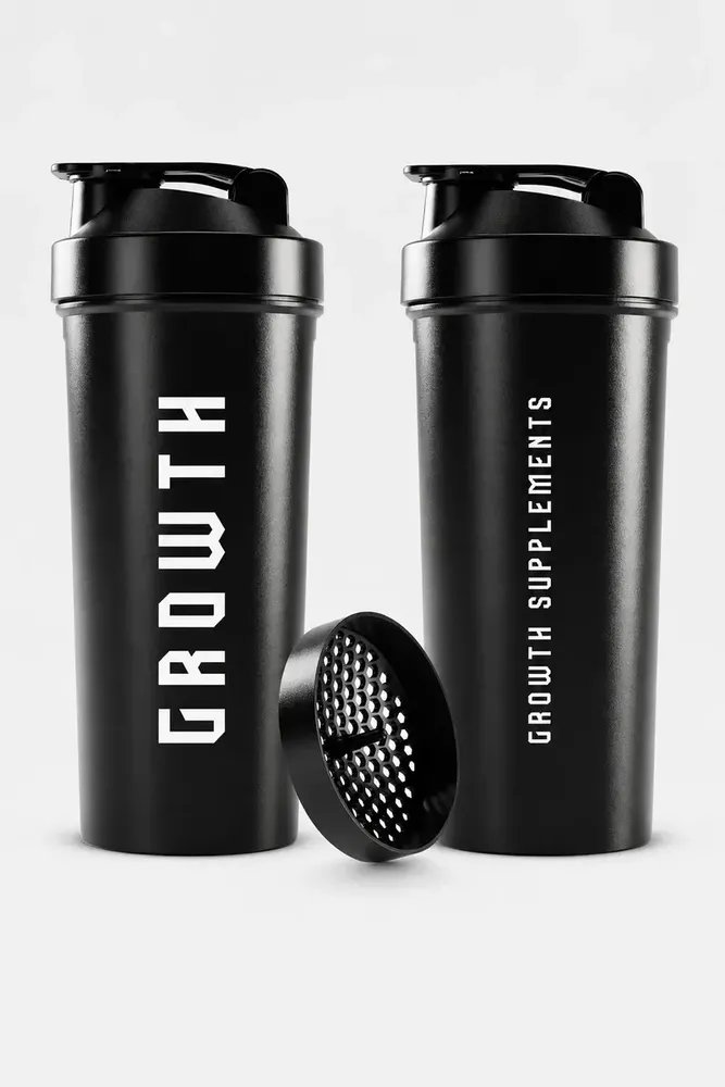 Coqueteleira Shaker Academia 600ml Growth Supplements Preto