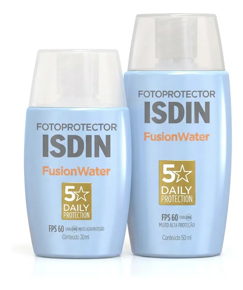 Isdin Fusion Water 80ml Kit: Fusion Water Sem Cor 50ml + Fusion Water Sem Cor 30ml