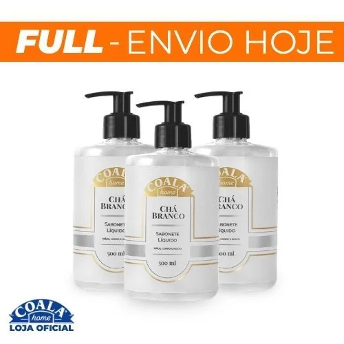 Kit Coala 3 Sabonetes Líquido Chá Branco 500ml