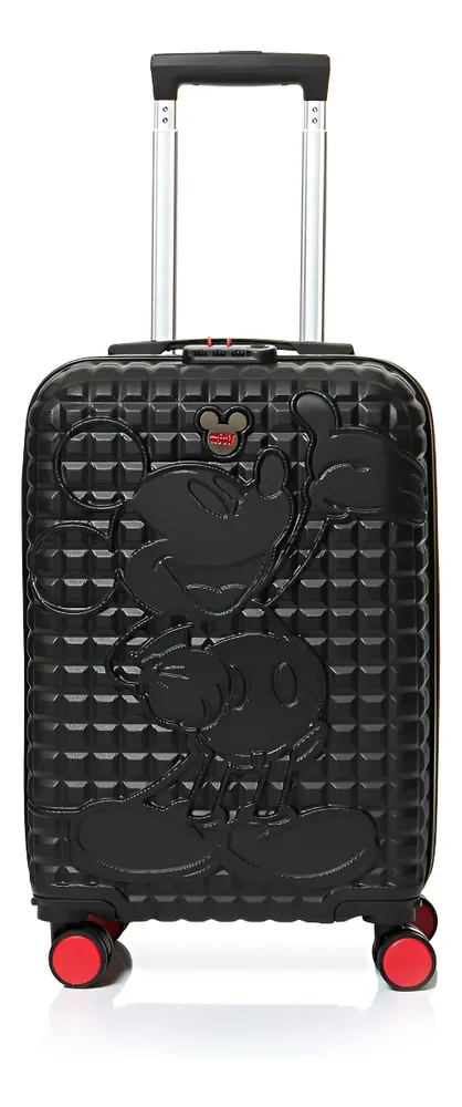 Mala De Bordo Viagem Pequena Preto Mickey Luxcel