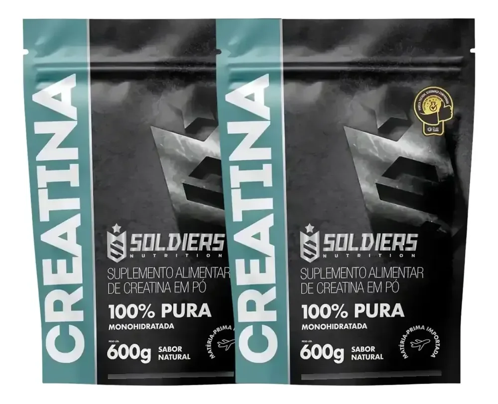 Creatina Monohidratada 1200g Soldiers Nutrition 100% Pura Sem Sabor