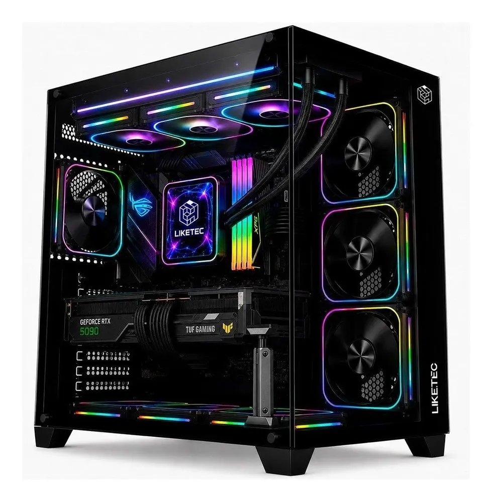 Gabinete Gamer Liketec Zeus V3 Preto Vidro Temperado Atx