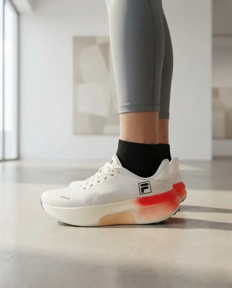 Tenis Fila Speedrocker Skyfoam Feminino Branco/preto/goiaba Liso 38 Br
