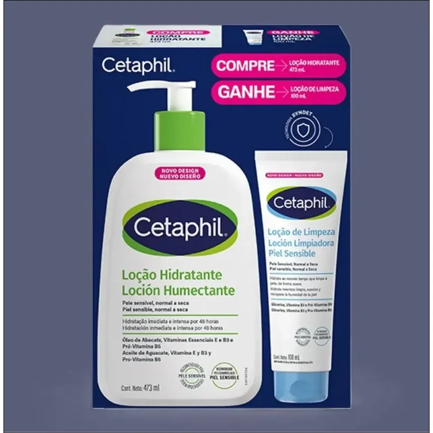 Kit Cetaphil Loção 473ml + Loção De Limpeza 100ml Sem Fragrância