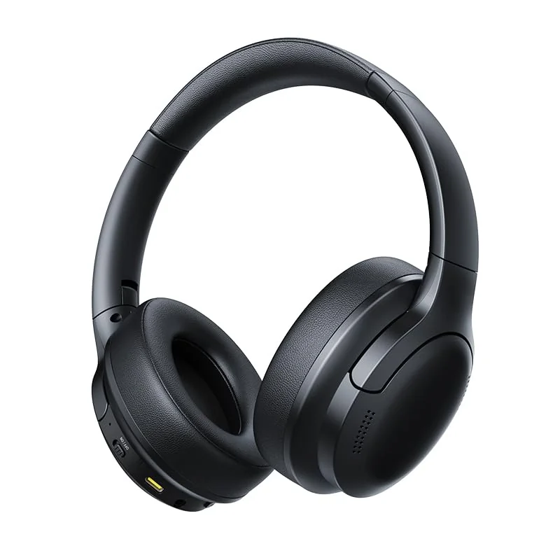Fones de Ouvido Baseus Bass BH1 Lite com ENC, SuperBass 2.0, Áudio Hi-Res LDAC, 80h de Tempo de Reprodução, Design Dobrável e Confortável, Bluetooth 6.0 Preto